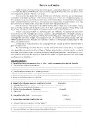 English Worksheet: Racism in America