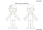 English Worksheet: What are you wearing?