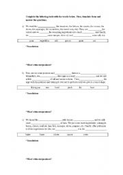 English Worksheet: Recipes for primary 