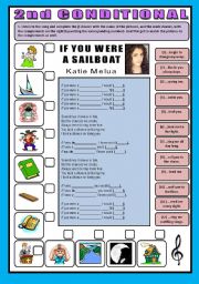 English Worksheet: SONG ACTIVITY - If You Were a Sailboat (By Katie Melua) - Second Conditional