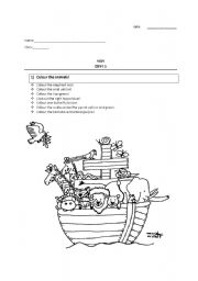 English Worksheet: Test animals