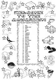 English Worksheet: ANIMALS: WELCOME TO THE AQUARIUM