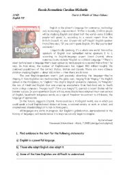 English Worksheet: Who owns English?