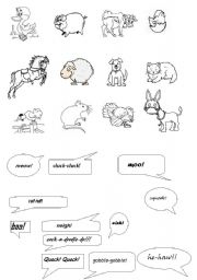 Cut and paste activity : animals