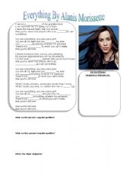 English Worksheet: Everything by Alanis Morissette 