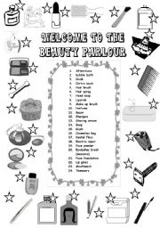 English Worksheet: BEAUTY: WELCOME TO THE BEAUTY PARLOUR