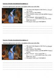 English worksheet: physical description with Merlin