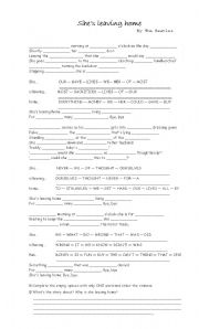 English worksheet: Shes leaving home - Song by The Beatles