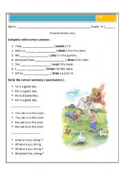 English Worksheet: present continuous 