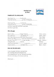 English Worksheet: WAVING FLAG - SONG ACTIVITIES