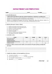 English Worksheet: SIMPLE PRESENT