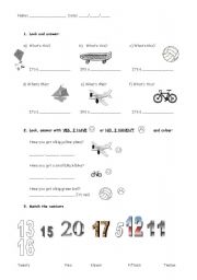 English Worksheet: toys + have got 