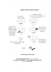 English Worksheet: A Heart