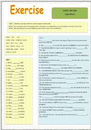 English Worksheet: VERB + NOUN (opposites)