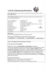 English Worksheet: Outsourcing