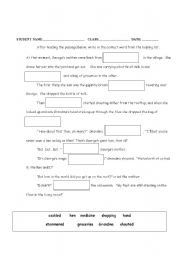 English worksheet: Georges Marvellous Medicine - Cloze