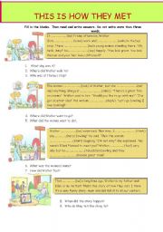 English Worksheet: This is How They Met