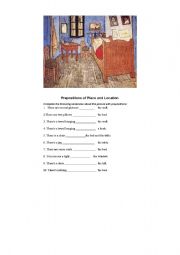 English Worksheet: Prepositions of Place and Location