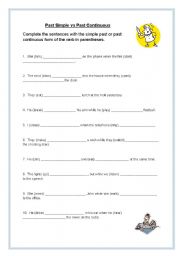 English Worksheet: Past Simple vs Past Continuous