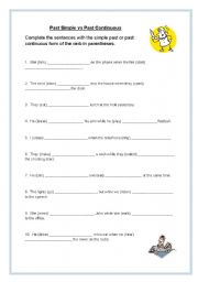 English worksheet: Past Simple vs Past Continuous