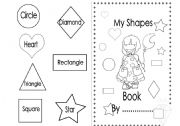 English Worksheet: My Shapes Book (Girls)