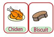 English Worksheet: food flashcards