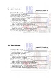 English Worksheet: Big Bang Theory - Travel and Clothes vocabulary - Fun class