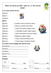 English Worksheet: Worl d Cup South africa