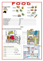 English Worksheet: Food- Meals