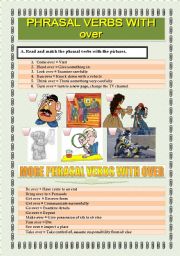 English Worksheet: PHRASAL VERBS: OVER