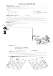 English Worksheet: my trip to england 5 : my english home