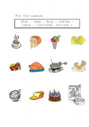 English worksheet: Food