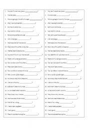 English Worksheet: Tag Questions