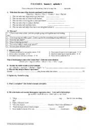 English Worksheet: Friends series-episode 101