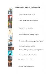 English worksheet: Alice in Wonderland