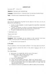 English Worksheet: LESSON PLAN