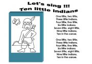 English Worksheet: Ten little indians