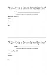 English Worksheet: CSI worksheet