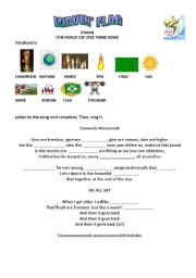 English Worksheet: World Cup song for kids