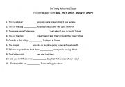 English worksheet: Exercise for defining relative clause