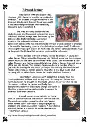 English Worksheet: Edward Jenner