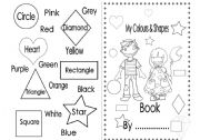 English Worksheet: My Colours and Shapes Book