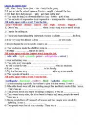 English Worksheet: choose1