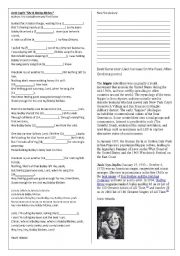 English Worksheet: Janis Joplin Me and Bobby McGee