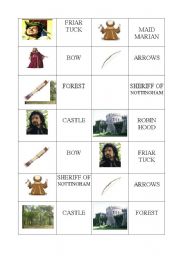 English Worksheet: Robin Hood Dominoes