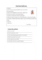 English Worksheet: From Brazil with Love