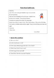 English worksheet: From Brazil with Love