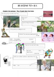 English Worksheet: future with be going to