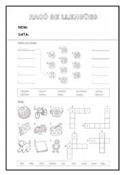 English Worksheet: Numbers and toys