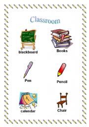 English Worksheet: Classroom